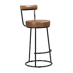 Banqueta Miami Base Metal Courissimo Amarula Salaone
