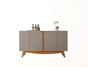 Aparador Buffet Sala Cerrado Fendi Metalic / Cinamomo Grappa