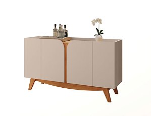 Aparador Buffet Sala Cerrado Matte / Off White Grappa