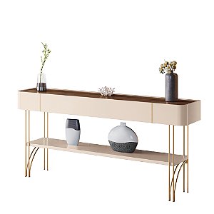 Aparador Sala de Estar Vivant Off White / Castanho - HB