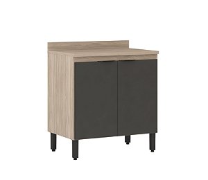 Balcão 2 Portas 80 Cm Firenze 93221 Avena / Grafito