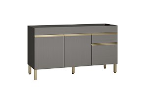 Balcão 3 Portas 1500 Line 2952 Gris - Kits Parana