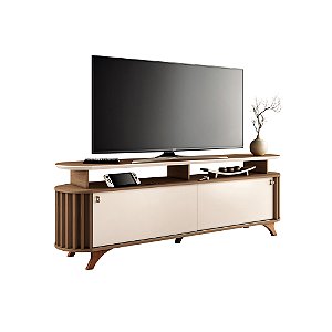 Bancada Rack Alba Castanho / Off White - HB
