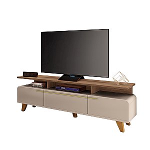 Bancada Rack Essenza 2.0 Off White / Castanho - HB