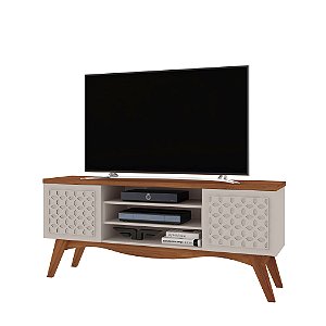 Bancada Rack Para Tv Lis Matte / Off White Grappa
