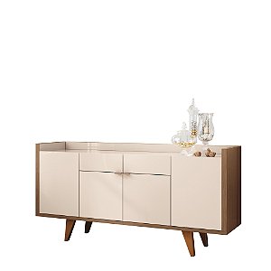 Buffet Aparador Melodia Off White / Castanho - HB