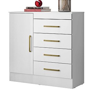 Cômoda 4 Gavetas Organizadora Montevideu Branco Flex