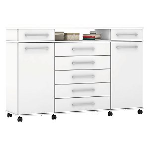 Cômoda 7 Gavetas Organizadora London Branco - Demóbile