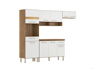 Cozinha Compacta 4 Peças c/ Balcão Dama Amendola / Branco