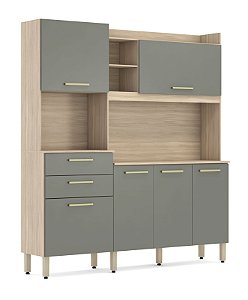 Cozinha Compacta 6 Portas Select Avena / Menta Demóbile