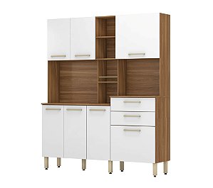 Cozinha Compacta 7 Portas Encanto Amendola / Branco Demóbile
