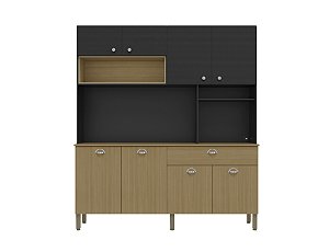 Cozinha Compacta Core 2984 Freijo / Nero - Kits Parana