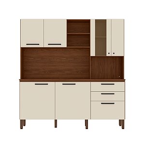 Cozinha Compacta Mega C/ Tampo Nogueira / Off White