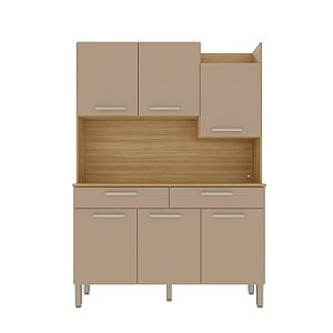 Cozinha Compacta Modena 2478 Freijo / Vanilla - Kits Parana