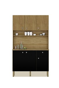 Cozinha Compacta Style 2491 Freijo / Nero - Kits Parana