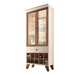 Cristaleira Opera Off White / Castanho - HB