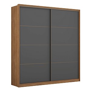 Guarda Roupa 2 Portas Belga Amendola / Grafito Demartêz