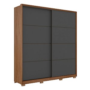 Guarda Roupa 2 Portas Belga Amendola / Grafito Demartêz