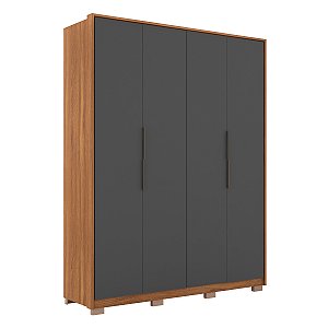 Guarda Roupa 4 Portas Attore Amendola / Grafito Demartêz