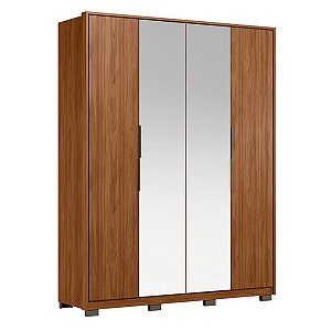 Guarda Roupa 4 Portas Attore Nogueira Touch Demartêz