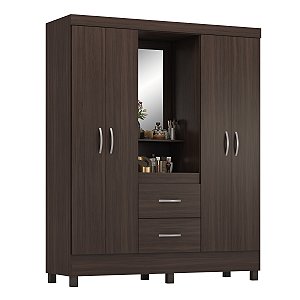 Guarda Roupa 4 Portas Capelinha Lord Café Touch Demóbile