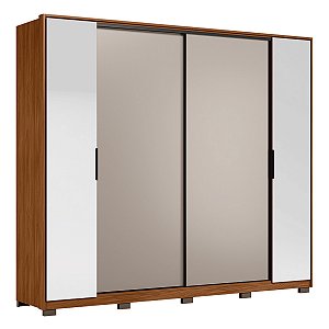 Guarda Roupa 4 Portas Laredo Nogueira / Nude Prime Demartêz