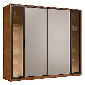 Guarda Roupa 4 Portas Laredo Nogueira / Nude Prime Demartêz