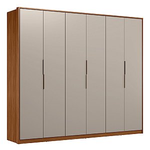 Guarda Roupa 6 Portas Atrice Nogueira / Nude Prime Demartêz
