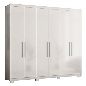 Guarda Roupa 6 Portas Venice Casal Branco Demóbile