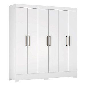 Guarda Roupa 6 Portas Verso Casal Branco - Demóbile