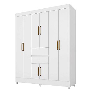 Guarda Roupa 8 Portas Munique Casal Branco Demóbile