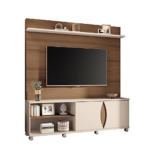 Home Theater Rack Luxor Castanho / Off White - HB