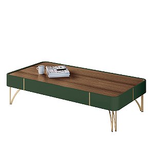 Mesa de Centro Cadenza Verde Pistache / Castanho - HB