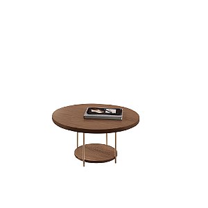 Mesa de Centro Sky Tampo de MDF Castanho - HB