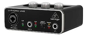 Interface Áudio Com Phantom Behringer U-phoria Um2