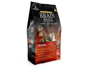 Ração para Cães Porte Grande Brain Plus Original 20kg Sabor Carne e Cereais