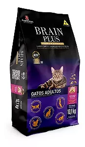 Ração Brain Plus Gato Adulto 10,1kg Sabor Carne e Arroz
