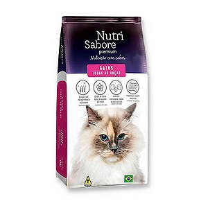 Ração Nutri Sabore Premium Gato Adulto 10,1kg Sabor Frango e Cereais