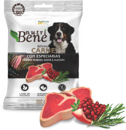 Bifinho Nutri Bene Sabor Carne com Especiarias, Carnes Nobres, Romã e Alecrim