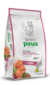 Green Paws Gatos Castrado Controle de Bolas de Pelo 10,1Kg Sabor Salmão