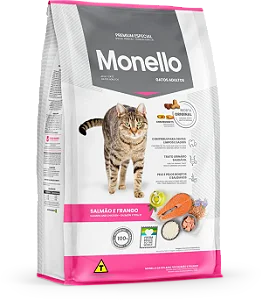 Monello Especial Gatos Adultos 15 kg Sabor Salmão e Frango