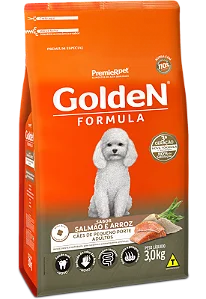 Golden Cães Adultos Porte Pequeno 15Kg Sabor Salmão e Arroz
