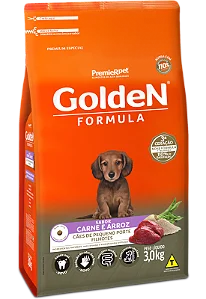 Golden Cães Filhotes Porte Pequeno 10,1Kg Sabor Carne e Arroz
