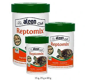 Alcon Reptomix - 60g Alimento Completo Flutuante para Tartarugas Aquáticas