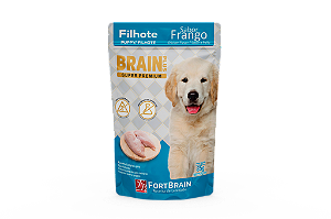 Sachê para Cães Filhotes Brain Plus Super Premium 85g - Sabor Frango