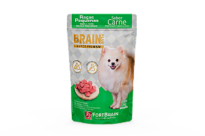 Sachê para Cães Adultos Porte Pequeno Brain Plus Super Premium 85g - Sabor Carne