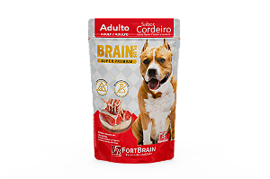 Sachê para Cães Adultos Porte Médio e Grande Brain Plus Super Premium 85g - Sabor Cordeiro