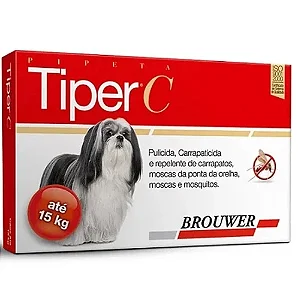 Tiper C Para Cães até 15Kg Pipeta Brauwer 1un