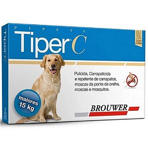 Tiper C Para Cães acima de 15Kg Pipeta Brauwer 1un