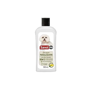 Shampoo Tonalizante Pelos Claros Sanol Dog 500ml